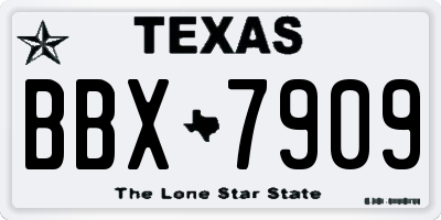 TX license plate BBX7909