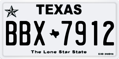 TX license plate BBX7912