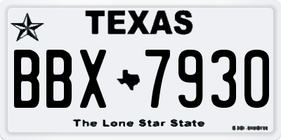 TX license plate BBX7930