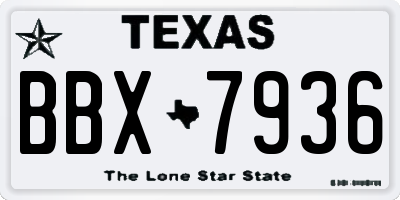 TX license plate BBX7936