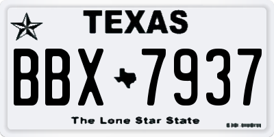 TX license plate BBX7937