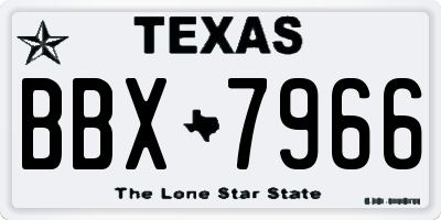 TX license plate BBX7966