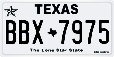 TX license plate BBX7975