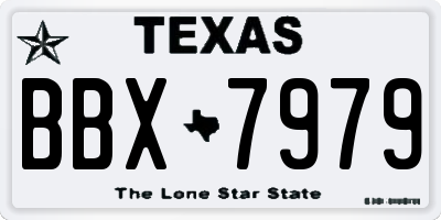 TX license plate BBX7979