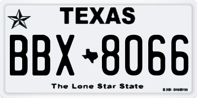 TX license plate BBX8066