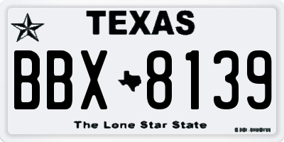TX license plate BBX8139