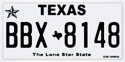 TX license plate BBX8148