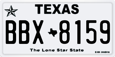 TX license plate BBX8159