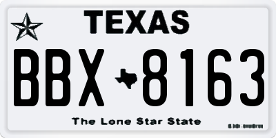 TX license plate BBX8163