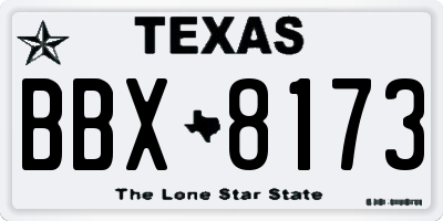 TX license plate BBX8173