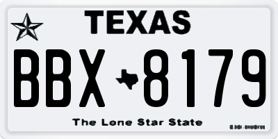 TX license plate BBX8179