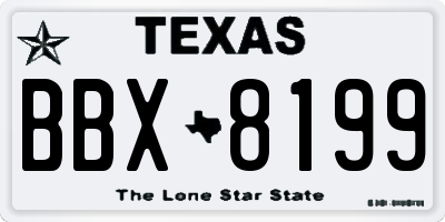 TX license plate BBX8199