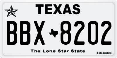 TX license plate BBX8202