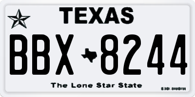 TX license plate BBX8244