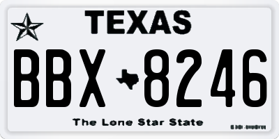 TX license plate BBX8246