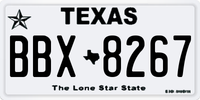 TX license plate BBX8267