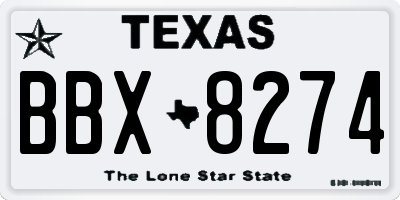 TX license plate BBX8274
