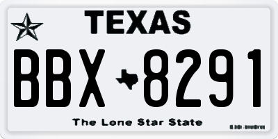 TX license plate BBX8291