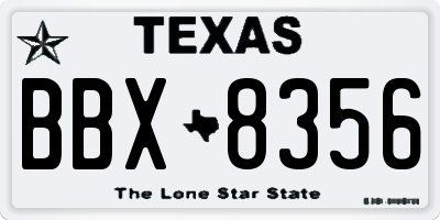 TX license plate BBX8356