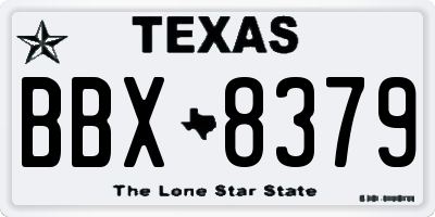 TX license plate BBX8379