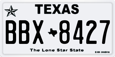 TX license plate BBX8427
