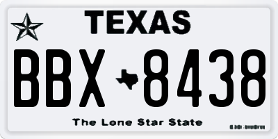 TX license plate BBX8438