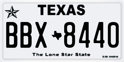 TX license plate BBX8440