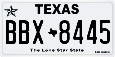 TX license plate BBX8445
