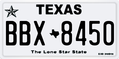 TX license plate BBX8450