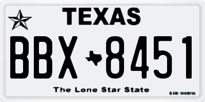 TX license plate BBX8451