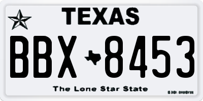 TX license plate BBX8453