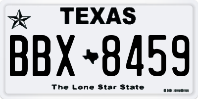 TX license plate BBX8459