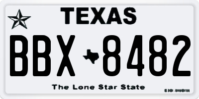 TX license plate BBX8482