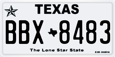 TX license plate BBX8483