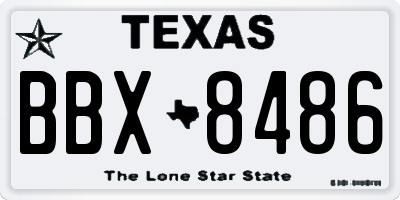 TX license plate BBX8486