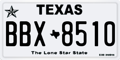 TX license plate BBX8510