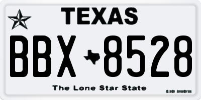TX license plate BBX8528