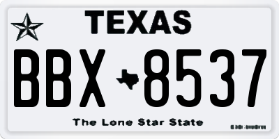 TX license plate BBX8537