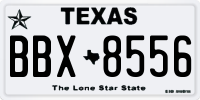 TX license plate BBX8556