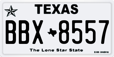 TX license plate BBX8557