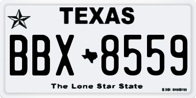 TX license plate BBX8559