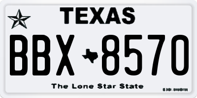 TX license plate BBX8570