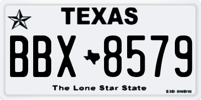 TX license plate BBX8579