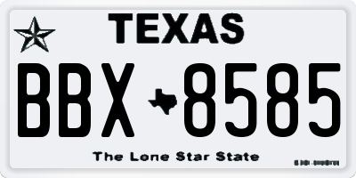 TX license plate BBX8585