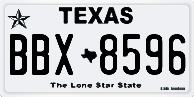 TX license plate BBX8596