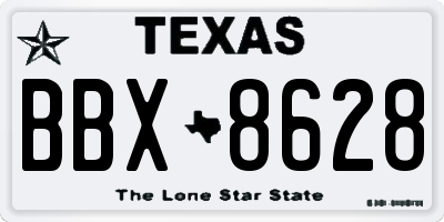 TX license plate BBX8628