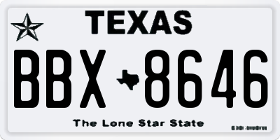 TX license plate BBX8646