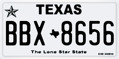 TX license plate BBX8656