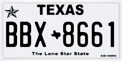 TX license plate BBX8661