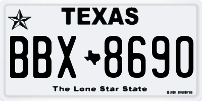 TX license plate BBX8690